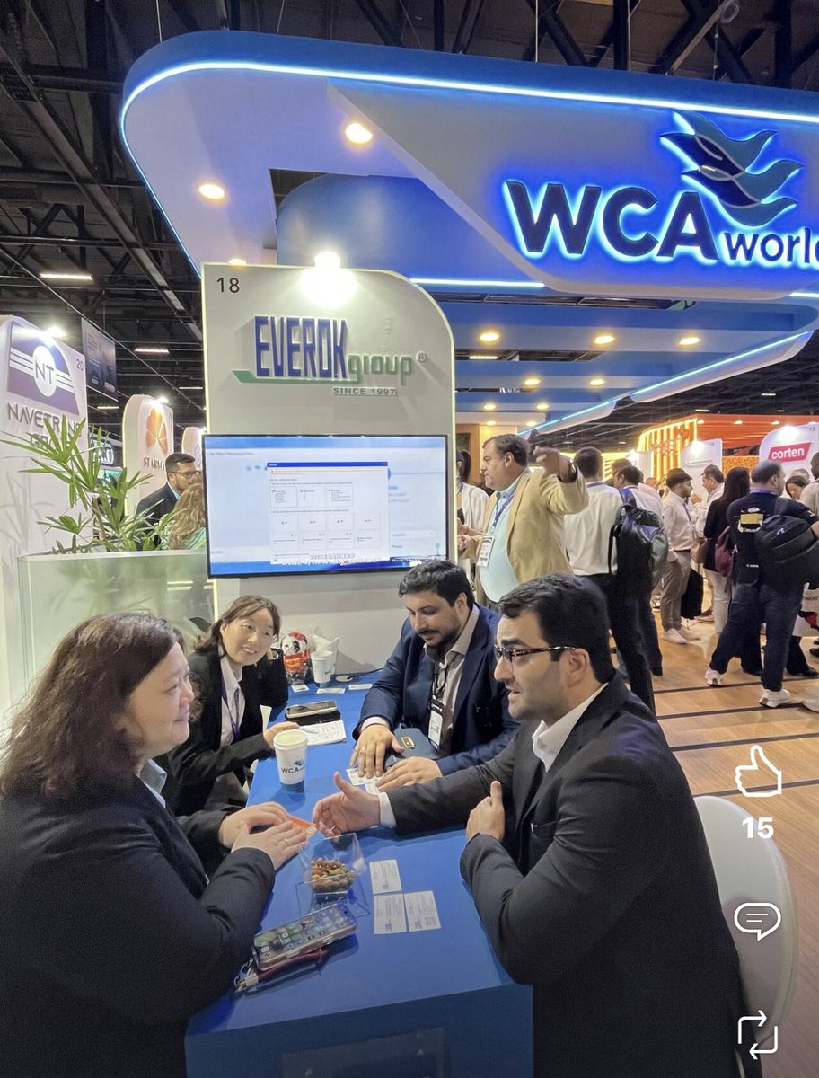 EverokGroup's tweet photo. Led by Mr. Billy Hu, the president and founder of Everok Group, South America Line's top sales team of the Group attended INTERMODAL South America 2026 in São Paulo, Brazil from April 14-16. https://t.co/lWUesczIGk