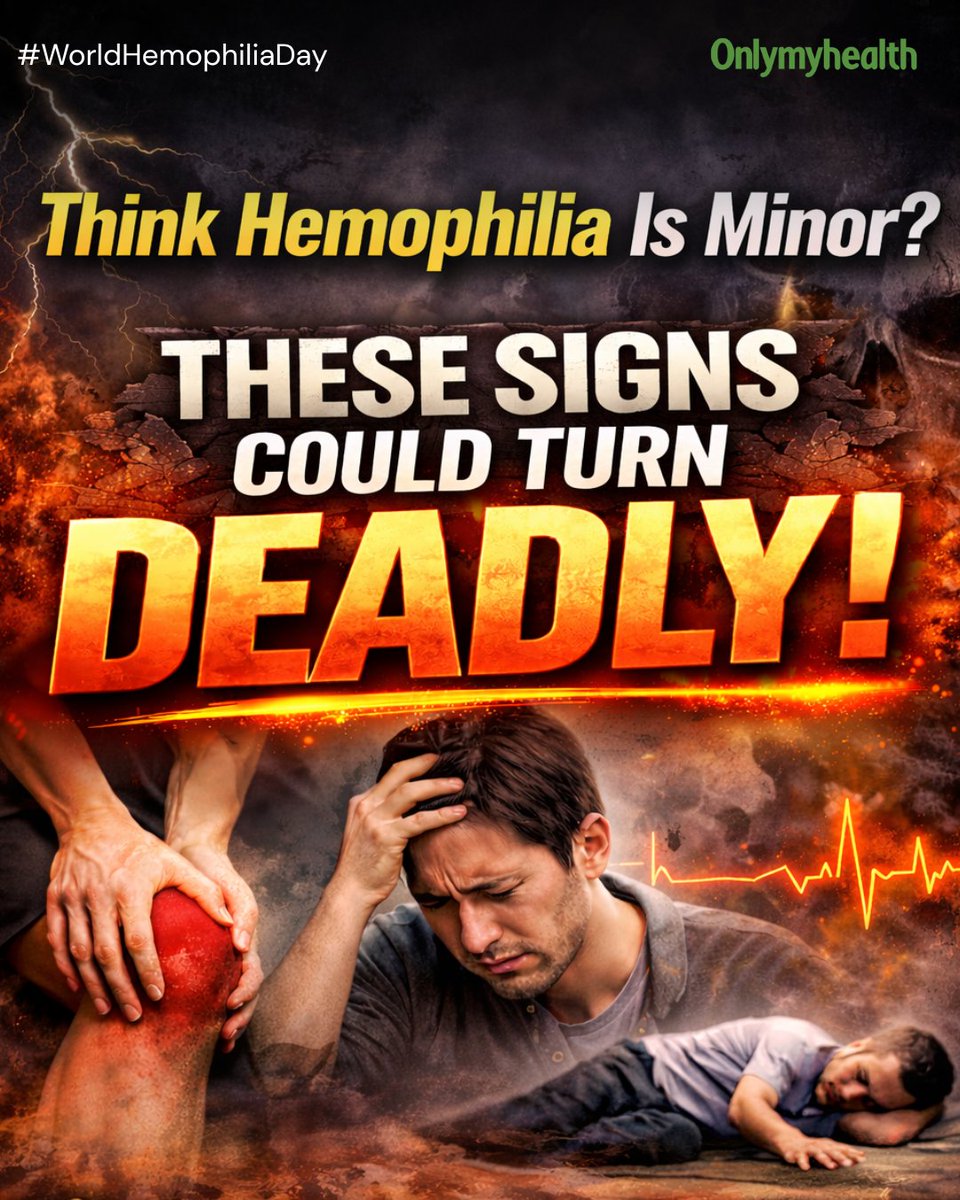 onlymyhealth's tweet image. Hemophilia may seem minor, but it can turn life-threatening if ignored.

⚠️ Signs: bruising, heavy/sudden bleeding, joint pain &amp;amp; swelling

🛑 Care: avoid injuries, regular check-ups, safe exercise

💡 Early care = better life

#WorldHemophiliaDay #HealthAwareness