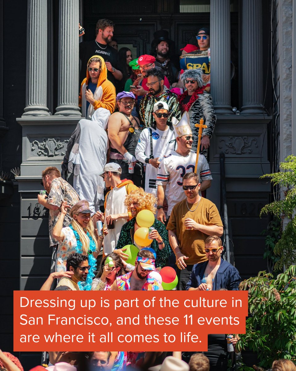 onlyinsf's tweet photo. 📸 marcus_aureliuz (IG) - In San Francisco, dressing up is basically a sport.
From Bay to Breakers to San Francisco Pride, costumes here aren’t just for Halloween.
🔗 Tap the link and explore 11 #OnlyInSF events where you can join in on the fun.
https://t.co/7bbq1Y1lHn https://t.co/6CjYBO9mRr