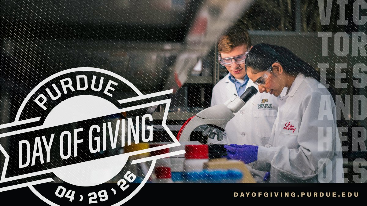PurdueQuantum's tweet photo. You can be a Boilermaker hero who makes groundbreaking research victories possible!
Join us for #PurdueDayOfGiving on April 29. Learn more at https://t.co/rcSodjG7m4. https://t.co/NICI02g9U6