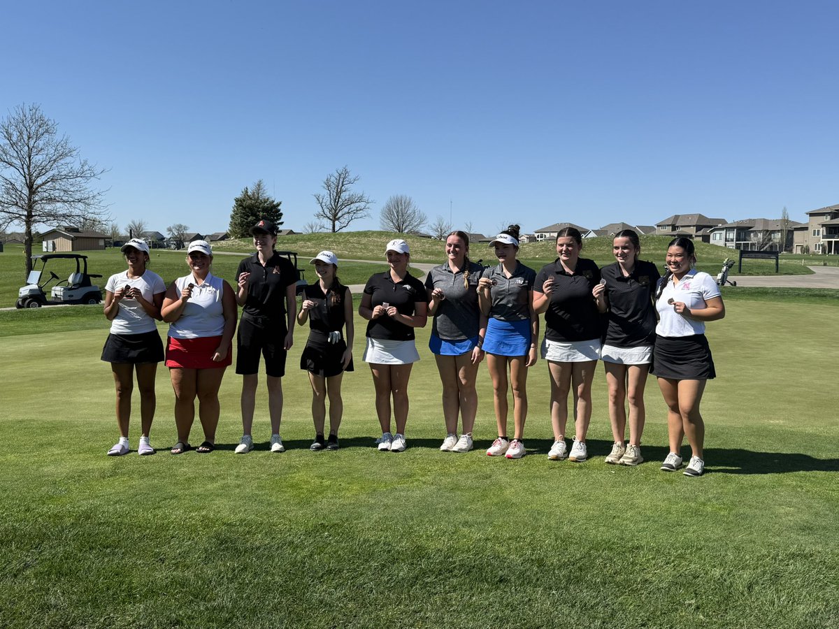 AmesHighGolf's tweet photo. Here are the results from yesterday’s meet at Otter Creek! Congrats to the girls on a 4th place finish and two top 10 medals from Jessie and Zoey! Jessie was also awarded a Toni Dickey scholarship!!!! We are back in action next Monday at Willow Creek! https://t.co/LJxgs8Jfth