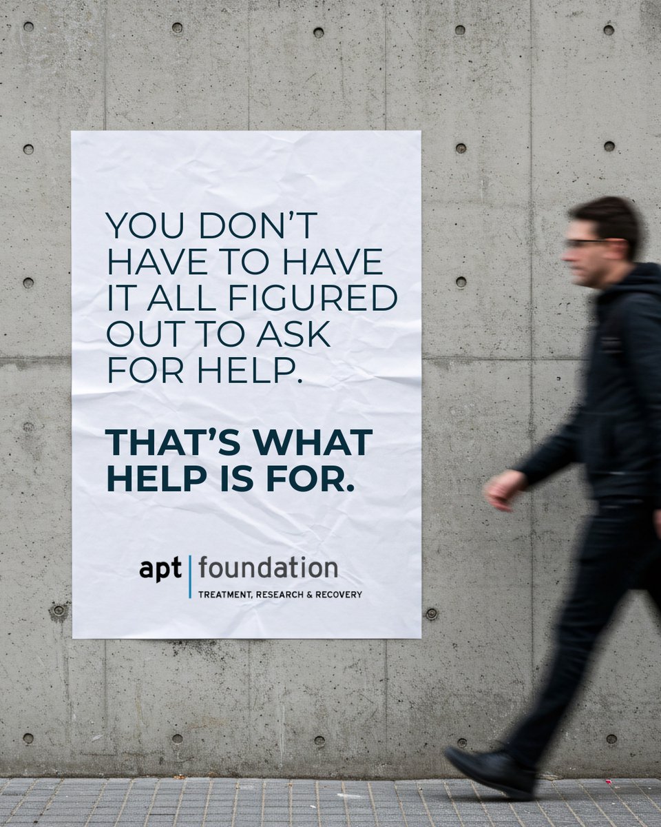 APTservices's tweet photo. Not knowing what to do, stops people from taking the first step. 👟

Getting help with a substance use disorder is about having a place to begin — not having it all figured out. https://t.co/UaCOsLH64Q https://t.co/pFArsUVzfD