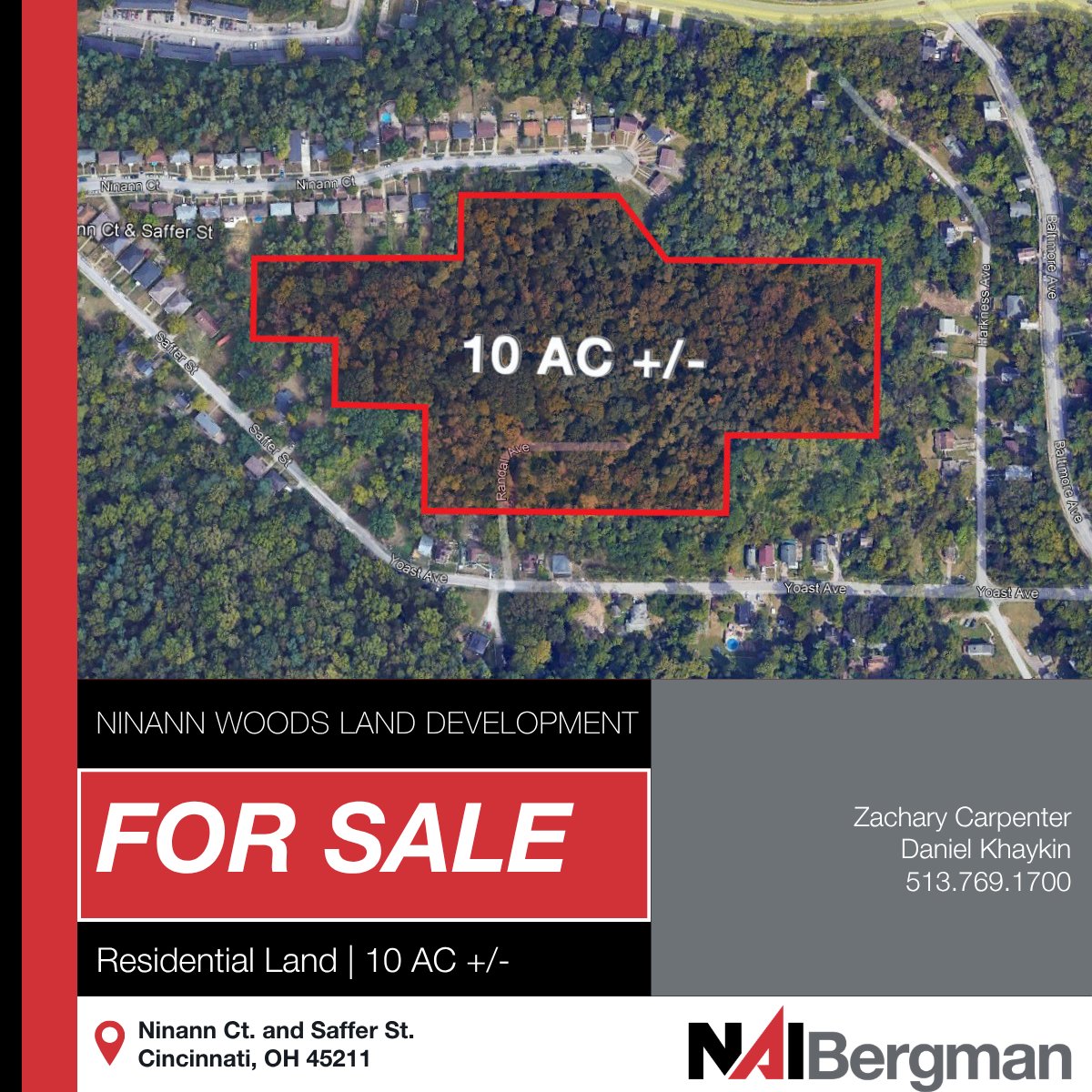 Just Listed | 10 Acres +/- residential land for sale at Ninann Ct. &amp; Saffer St.

For more information, please contact Zachary Carpenter, Daniel Khaykin, or visit: 1l.ink/RMFM7JB

#NAIBergman #CRE #ResidentialLand #ForSale