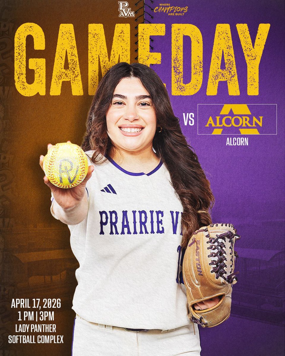 PVAMUPanthers's tweet image. PVAMUSB: FINAL HOME GAME SERIES🥎

Lady Panthers host Alcorn State in a SWAC DH Friday!

⏰ 1 PM | 3 PM
📍 PVAMU Softball Complex
📊 buff.ly/AIkJBkO
📺 buff.ly/cwpx7wm

#PVAMU #PantherNation