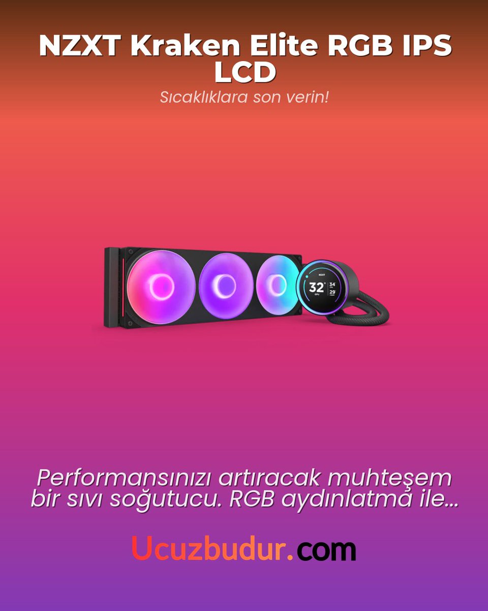 Ucuzbudur's tweet image. NZXT Kraken Elite RGB IPS LCD
Sıcaklıklara son verin!
Hemen Al : ucuzbudur.com/nzxt-kraken-el…
#NZXT #SıvıSoğutma #RGB #OyunBilgisayarı #FPS