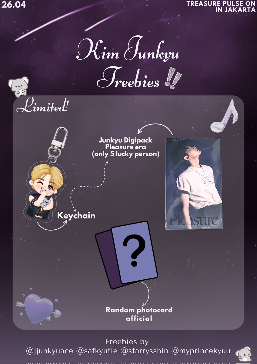 safkyutie's tweet photo. Freebies #JUNKYU #PULSE_ON_IN_JAKARTA

˙⋆✮ by : @jjunkyuace @safkyutie @starrysshin @myprincekyuu

📆 26 April 2026
📍Pintu 10 GBK Entrance, Jakarta

How to claim:
• kyuties only
• take a photo with our banner
• show it &amp; get your keychain

easy peasy, right? see u there https://t.co/ln3aD5qhpR
