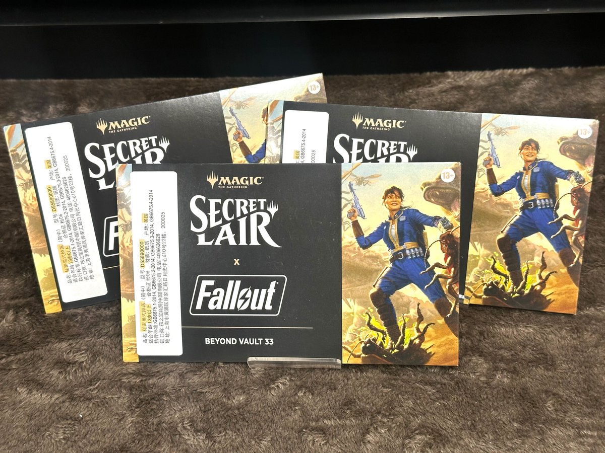 MtgClove's tweet image. 🐕‍🦺【SECRET LAIR】🐕‍🦺
Fallout BEYOND VAULT33
 ¥6,000- でレジに展開中！

Fallout統率者を強化するもヨシ🔥
コレクションするもヨシ🔥

数に限りがあるためお早めにどうぞ⚡

#MTG #mtgjp #Fallout