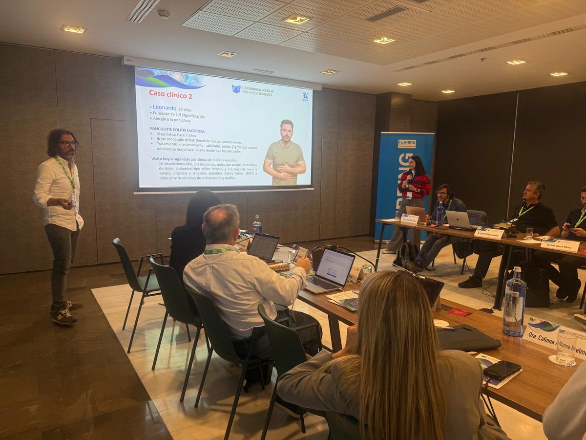 alehndezc's tweet photo. 69 edición del Curso Monográfico en EII para residentes de @geteccu. Ilusión y responsabilidad en dos días intensos…enseñar y contagiar la pasión  por la #EII @bastida_dr @maria_chs @IvanGuerraM @Rocio_stg @JLPerezCalle entre amigos https://t.co/X41NPfjVVP