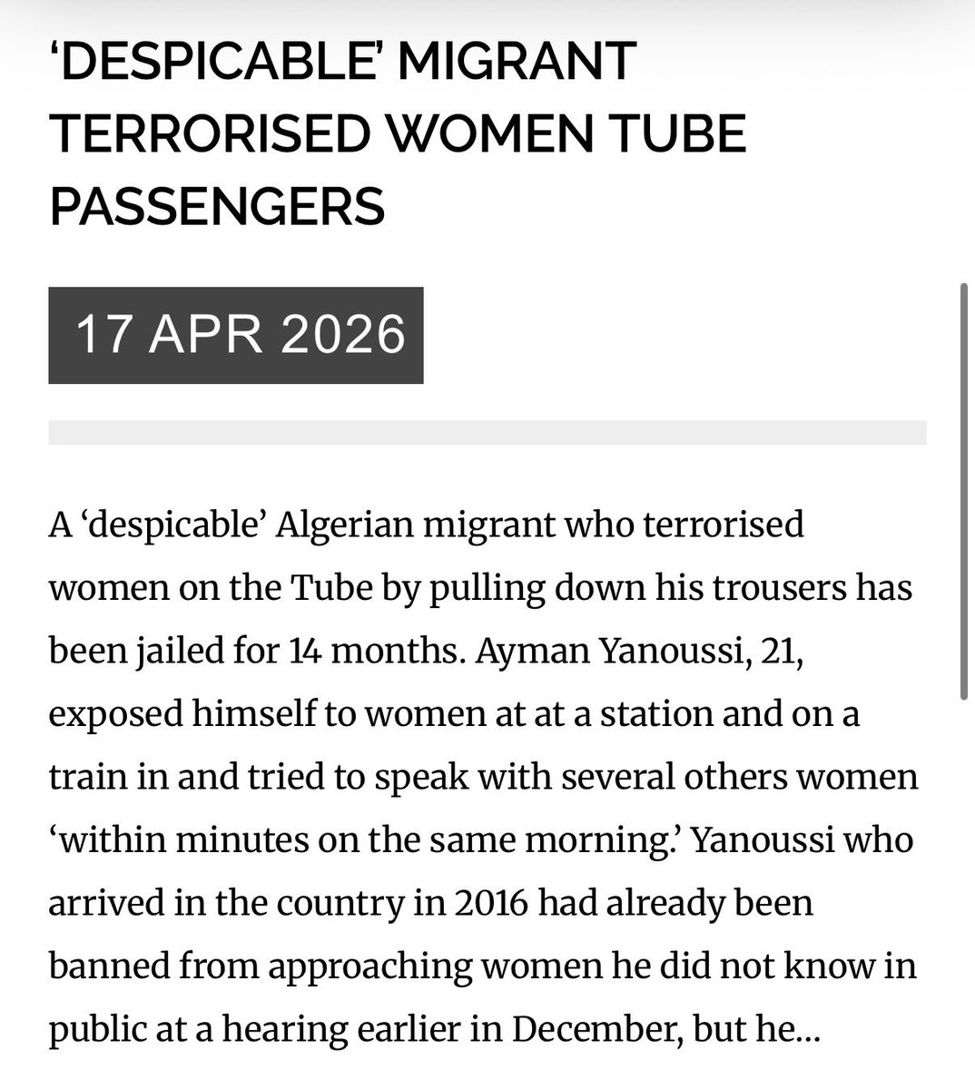 More migrant sex cases…

Surely it’s sinking in yet ?