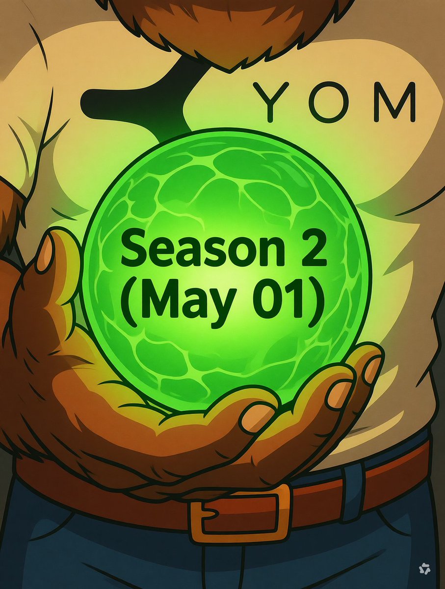 ZZZJEND's tweet photo. Season 1 wrapped. Snapshot locked.

Months of grind now recorded  and it’s just the beginning.

Season 2 starts May 1. Progress carries forward.

Rewards details drop with TGE.
Let’s build what’s next. 🎮🔥 @YOM_Official  $YOM https://t.co/peZFdflybg