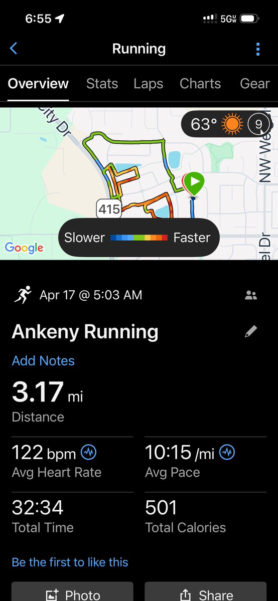 bigmattpaulsen's tweet image. Hello Friday!! Who doesn’t love Fridays??!! It’s also run streak day 994! Up at 4:30-out by 5:00 am. 3.17 miles! Kind of sluggish today. Felt like I was carrying bricks! 😆 but, it’s done! Have a great day all! Gym later🤔👊#justkeepmoving #inspire #thisis61 #missbella #brooks