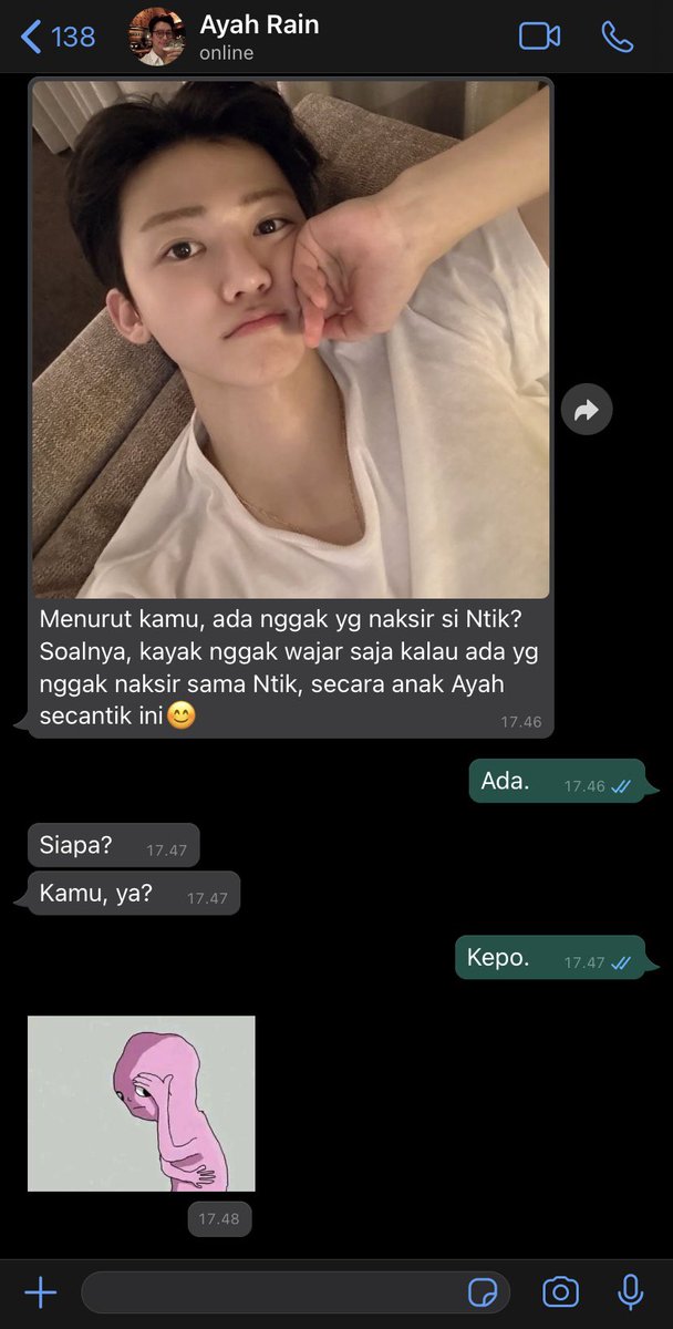 What if; Ayah Rain masih ada.
— Ocean &amp; Sky ft. Ayah Rain.