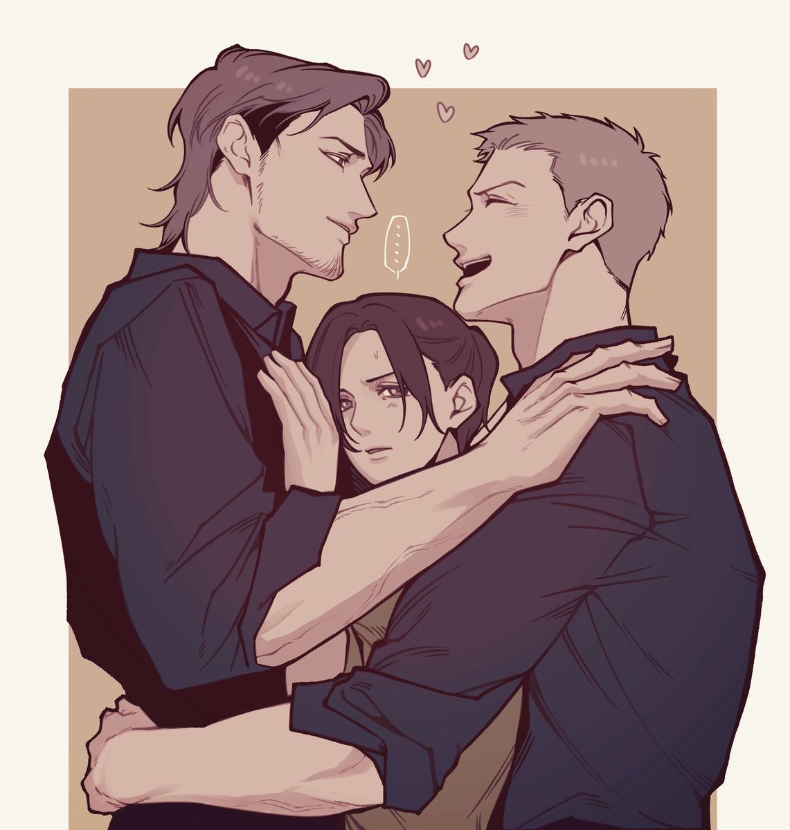 デカ男2人のイチャイチャに巻き込まれる🥔