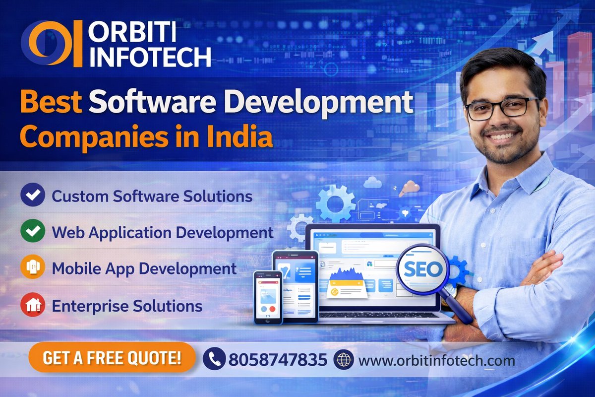 InfotechOrbit's tweet image. Best Software Development Companies in India

Build smart, scalable &amp;amp; high-performance solutions 🚀
Turn your ideas into powerful digital products.
🌐 Grow with orbit infotech
📞 8058747835

#SoftwareDevelopment #ITServices #DigitalGrowth