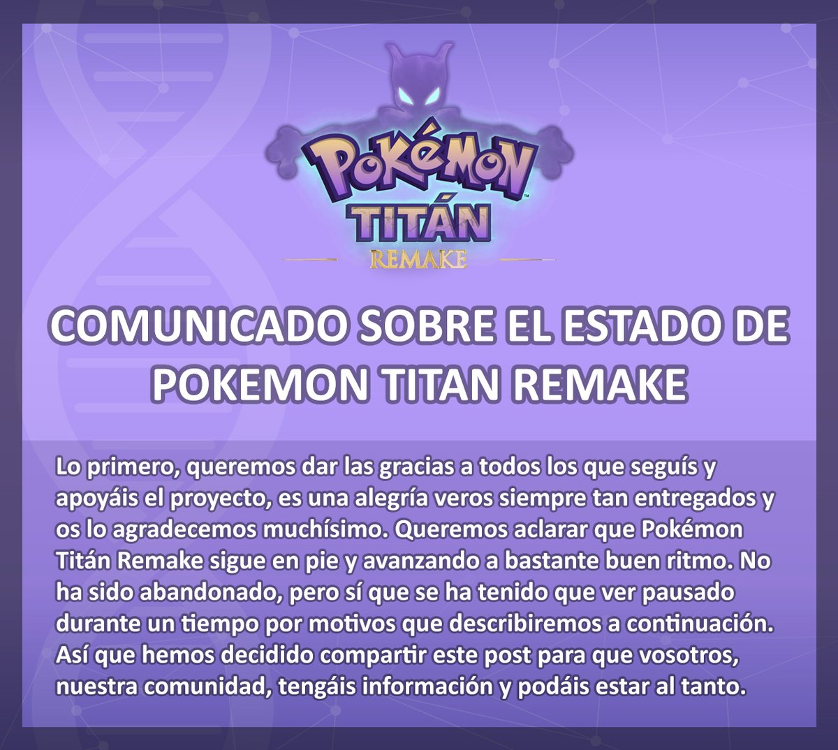 🚨 HILO DE INFO DE POKÉMON TITÁN REMAKE 🚨
