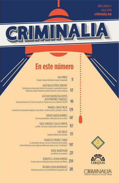 AcadMexCienPen's tweet photo. “Un tema persistente: unificación de la ley penal”, autoría de Sergio García Ramírez, Miembro de la Academia Mexicana de Ciencias Penales. Publicado en #Ctiminalia PDF descargable: https://t.co/AaH3R18RWg https://t.co/X4SdkpwhLt