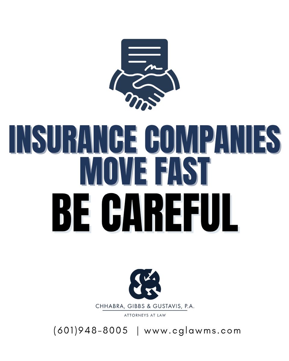 CGGLawMS's tweet image. Early settlement offers often undervalue serious injuries. Once accepted, you may not be able to recover more later. cglawms.com/mississippi-ca… #InsuranceClaims #JacksonMS #CGGLaw