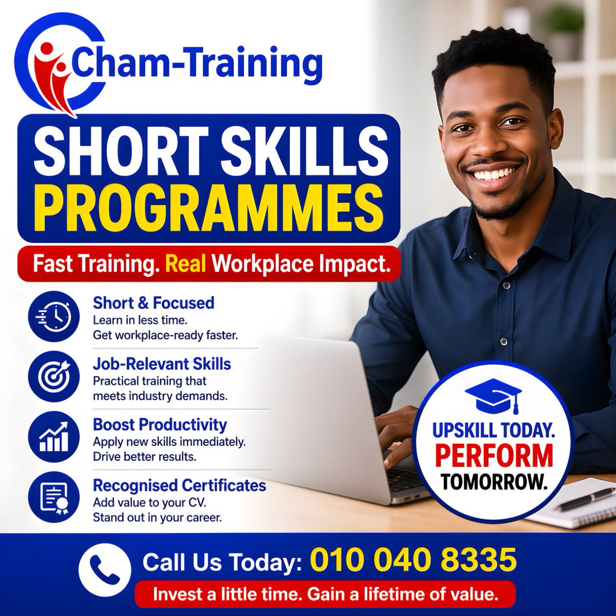 cham_training's tweet photo. Not every problem needs a long course.

Targeted training fixes productivity issues — fast.

👉 Upskill your team with Cham-Training today.
https://t.co/gAp2J0JnjO

📞 Call: +27 10 040 8335
🔗 Visit: https://t.co/VWvPnPgkQT

#ShortCourses #WorkplaceTraining #ChamTraining https://t.co/HuNyUm8PFt