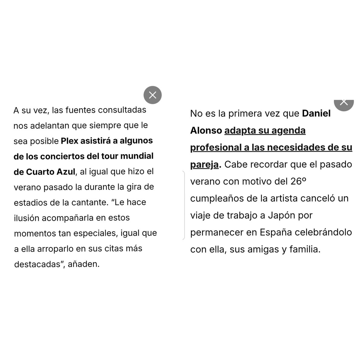 aitanaxfacts's tweet image. Lejos de estar pasando una crisis de pareja, tal y como nos anotan desde su entorno cercano, Aitana y Plex han puesto en su lista de prioridades su deseo de vivir juntos. Porque sí: están MUY ENAMORADOS. #ship 
Vía @vanitatis 
vanitatis.elconfidencial.com/famosos/2026-0…