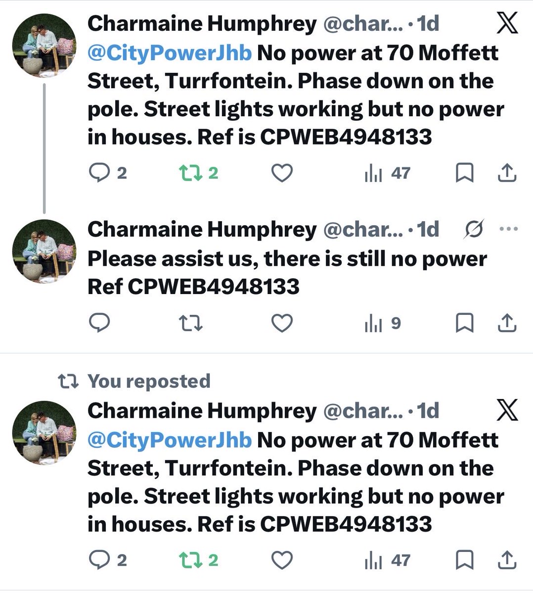Charmaine Humphrey tweet media