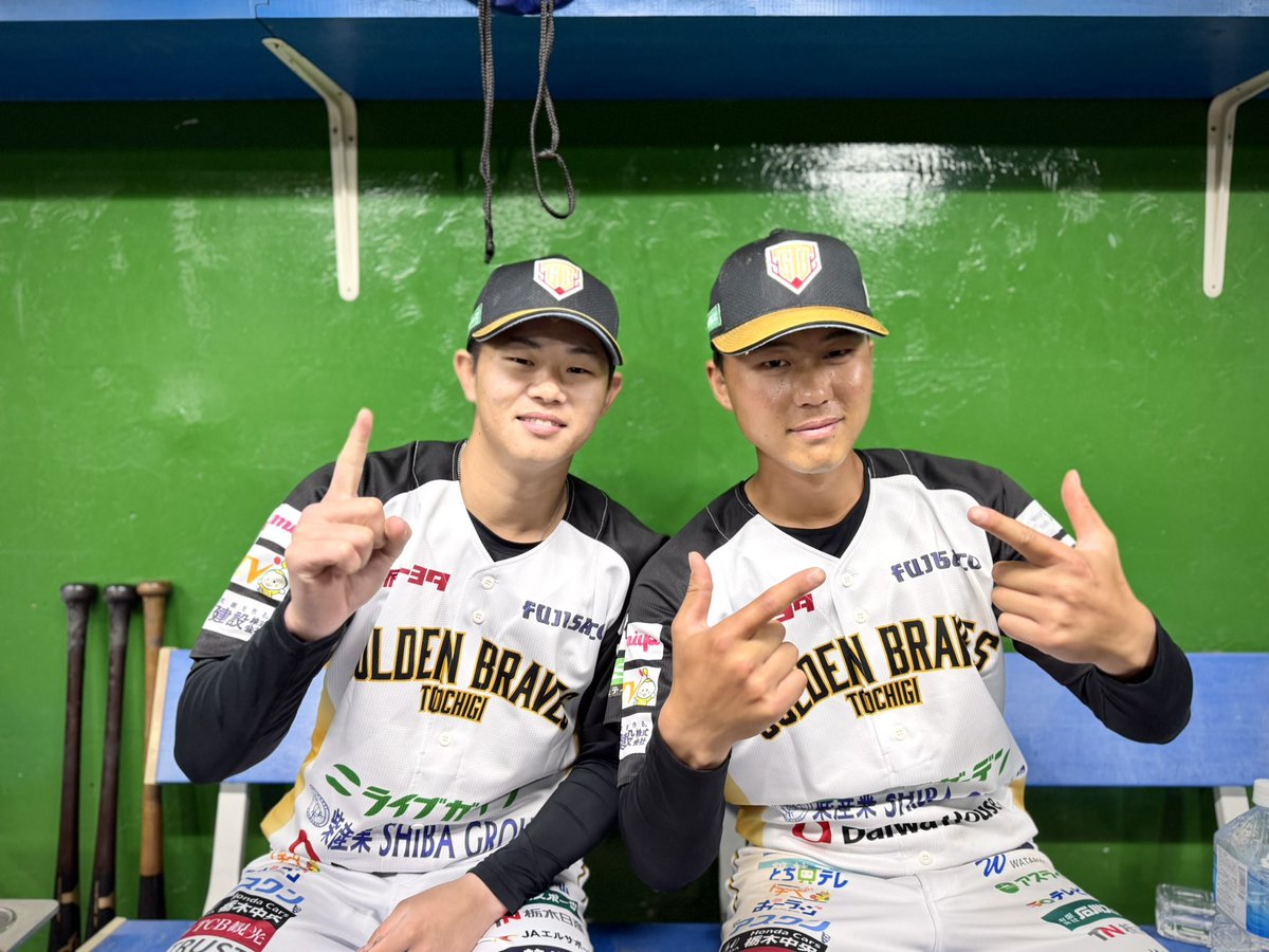 本日のヒーロー📸✨

#堀岡俊人 投手 &amp; #伊原文太 選手
勝利を呼び込む活躍でした！！

#栃木ゴールデンブレーブス
#10周年
#ONEHEART10th