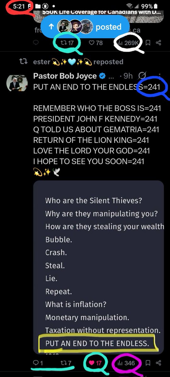 DeanDavis33's tweet photo. 🐸1️⃣7️⃣ #Seventeen
2️⃣6️⃣9️⃣ #TwoSixNine
5️⃣2️⃣1️⃣ #FiveTwoOne
😏 #WhatAreTheOdds 😁
2️⃣4️⃣1️⃣ #TwoFourOne
3️⃣4️⃣6️⃣ #ThreeFourSix 🐇 https://t.co/mlYISmVH7k