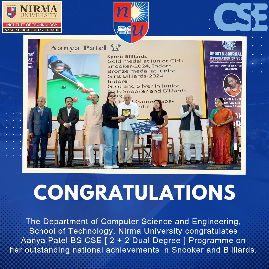 CSE Department, SOT, Nirma University tweet media