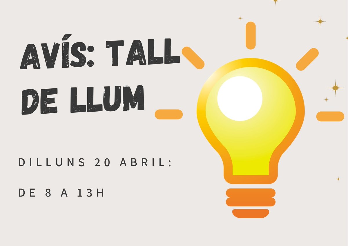 AjdeCapellades's tweet photo. Dues informacions de servei per la setmana vinent:

- Tall de llum el dilluns 20 d'abril de 8 a 13h.

- Tall a la C15 la nit del 20 al 21.

Tots els detalls a la web 👇

https://t.co/5W6DKsNtpB https://t.co/ob1bmZHPHE