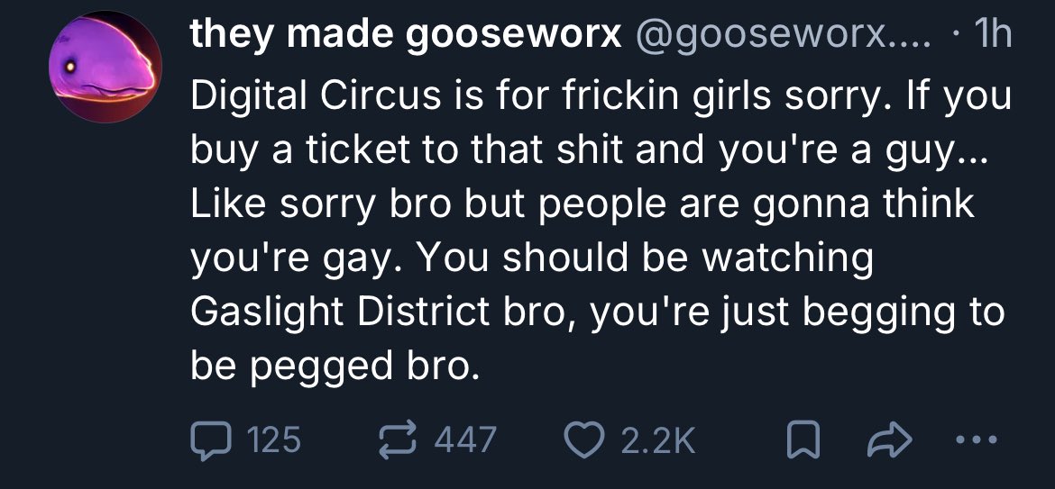 Never change goose 
#tadc #theamazindigitalcircus