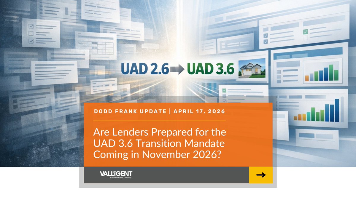 Valligent2003's tweet photo. Valligent COO, George Paquette, and Veros’ Product Management Director, Kristin Gruidl, spoke with the Dodd Frank Update, providing their two cents on the upcoming transition to UAD 3.6. Read their full insights today: https://t.co/7BEVBlMObP https://t.co/uHK2tvfOPu