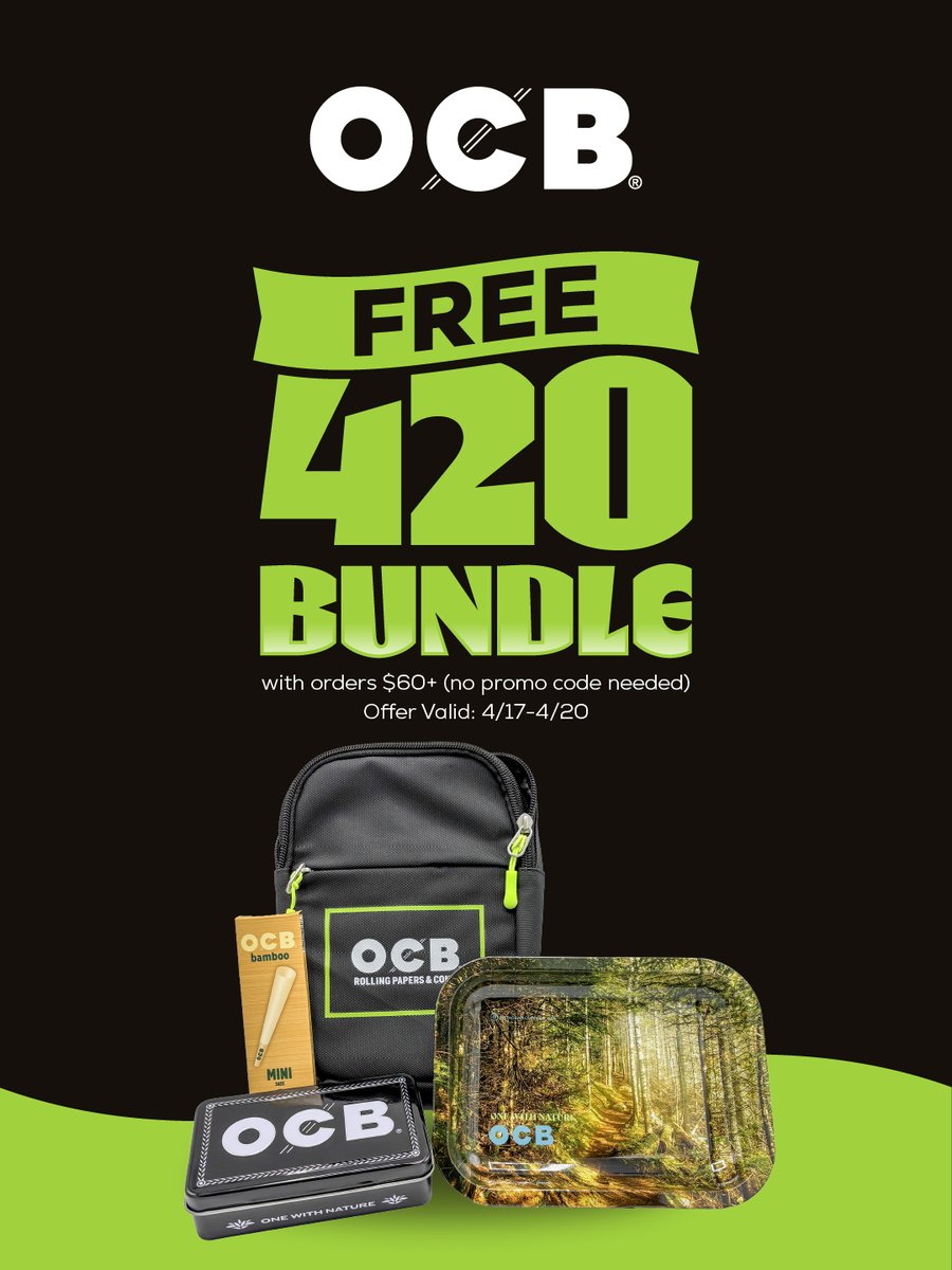 ocb_usa's tweet image. The 420 bundle is stacked.
Sling bag. Tin. Tray. Cones.
Yours free with $60+.
Tap in before it’s gone.
No coupon code needed. Happy 420! 😎💨 #rollocb #bundle