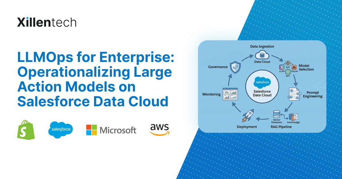 XillenTech's tweet photo. 50% of AI projects fail. Learn how Xillentech uses LLMOps to deploy Salesforce action models safely. 

https://t.co/KTtsQDcASG 

#Salesforce #LLMOps https://t.co/f8R7e94YqK