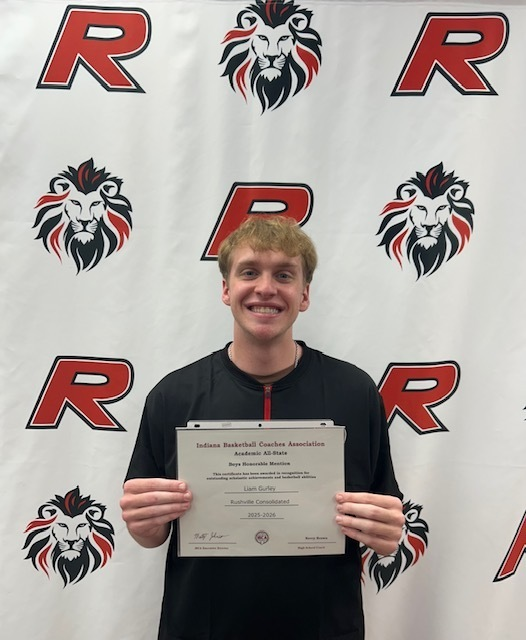 RushvilleHigh's tweet photo. RCHS Athletics: Seniors Liam Gurley and Clayton Chase received IBCA Academic Allstate Honorable Mention for Boys Basketball! Congratulations! https://t.co/YH0crywmP9