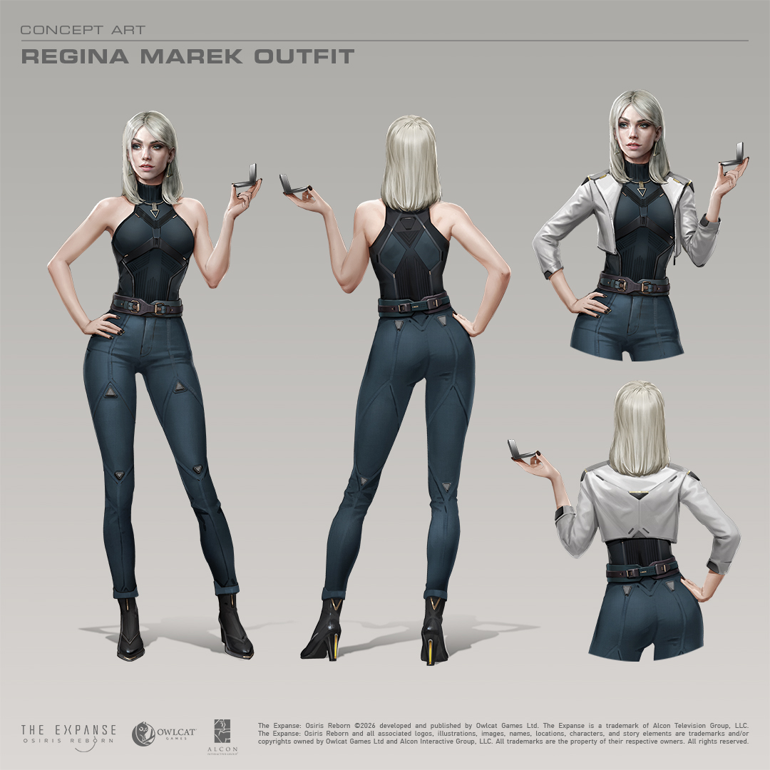 Regina Marek is a mysterious girl who wears different masks and many guises. She is cheerful, practical… and ruthless. In times of peace, she acts as a diplomat, with a network of useful contacts throughout the System. In combat, she is a skilled marksman, excelling with sniper