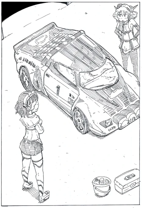 #クルマやバイクを描いてる人は見せびらかしましょう 