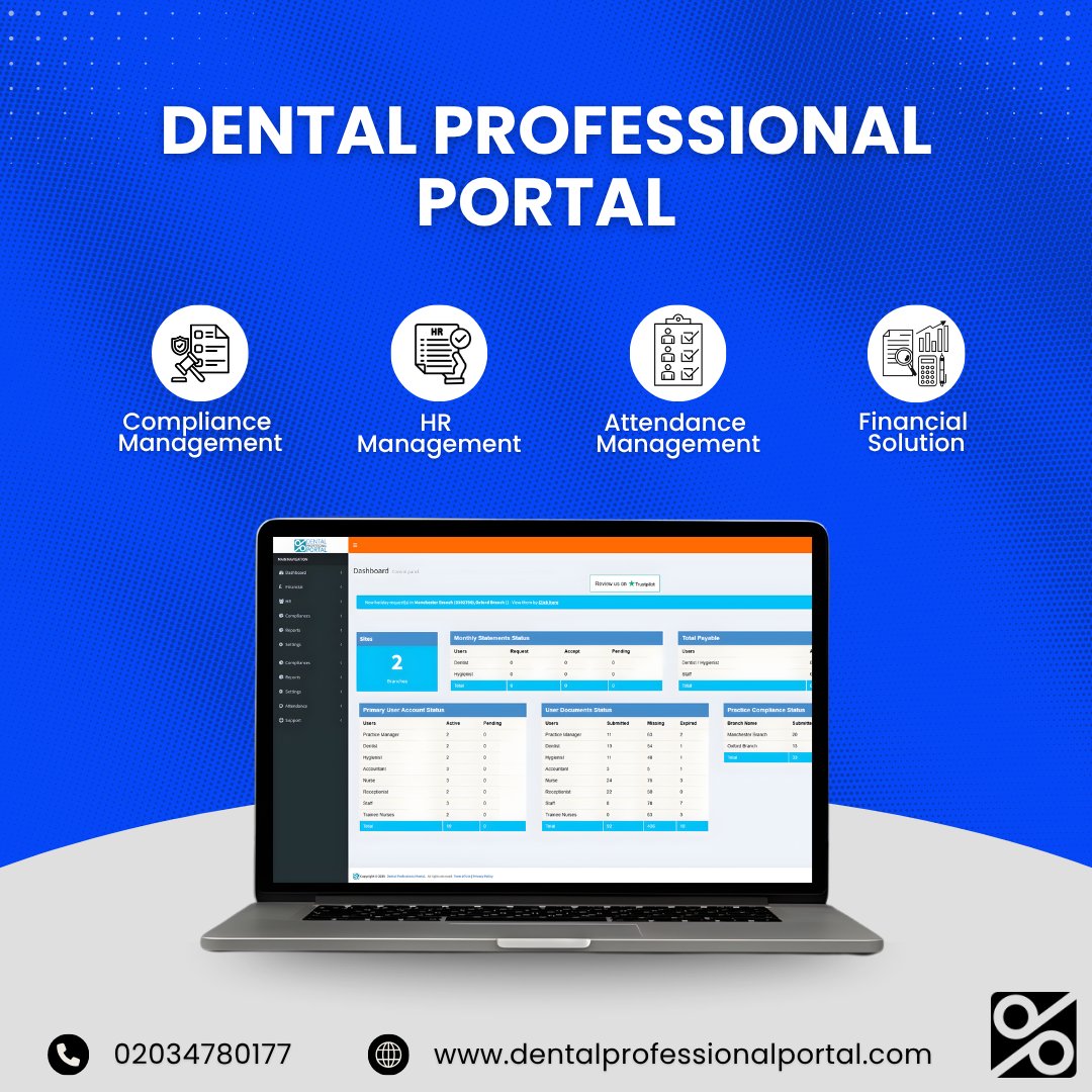 DentalPP's tweet image. Managing multiple dental sites across the UK shouldn't be a constant headache. Dental Professional Portal (DPP) centralises your entire operation into one intuitive dashboard. Focus on your patients, not spreadsheets.
🌐dentalprofessionalportal.com
#UKDentist #DPP #PracticeManagement