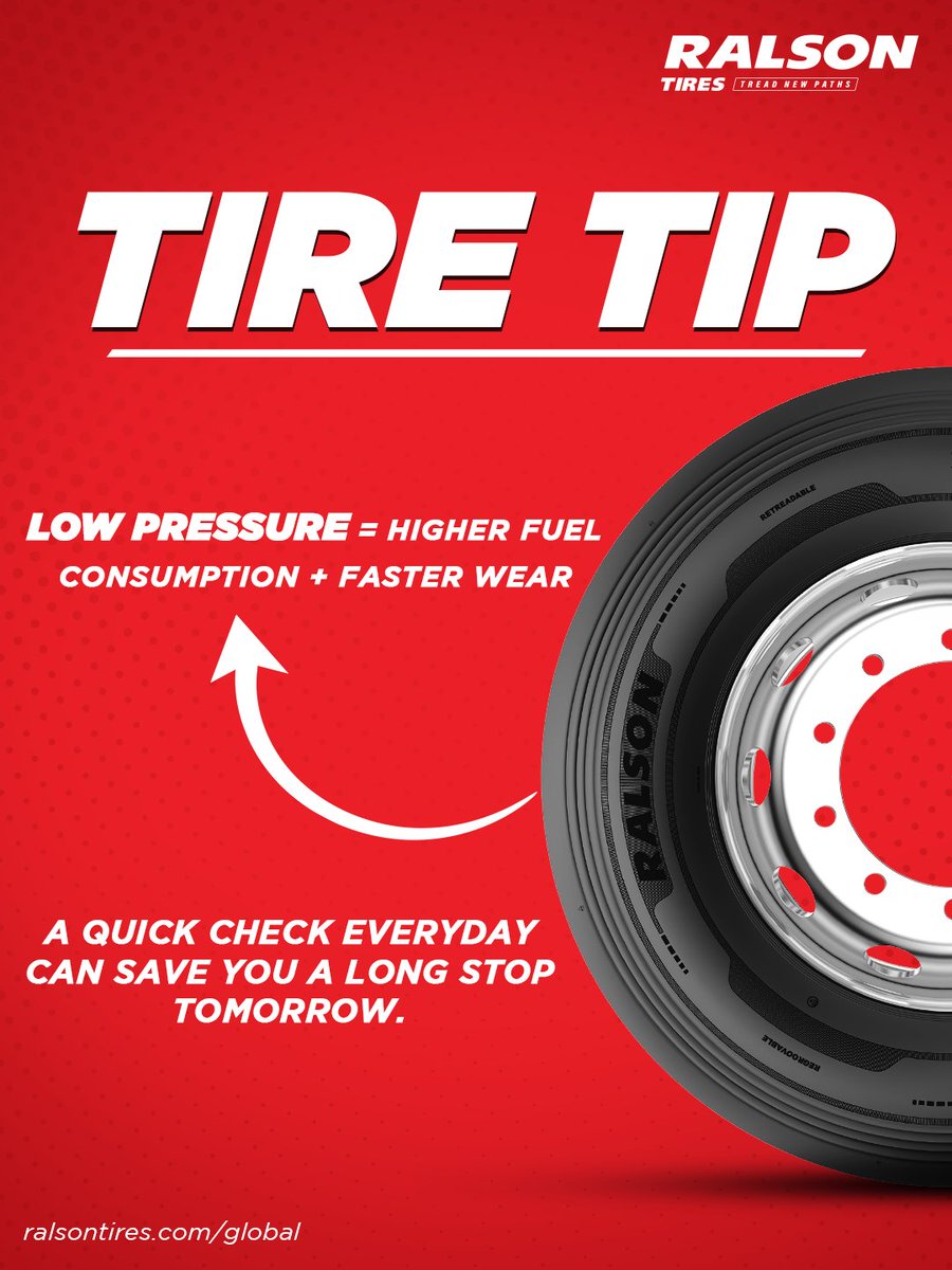 RalsonTiresLtd's tweet image. Small checks. Big savings. Maintaining the right tire pressure isn’t just routine. It keeps efficiency high and downtime low.

#RalsonTires #TireCare #FleetEfficiency #FuelSavingn #SmartTrucking