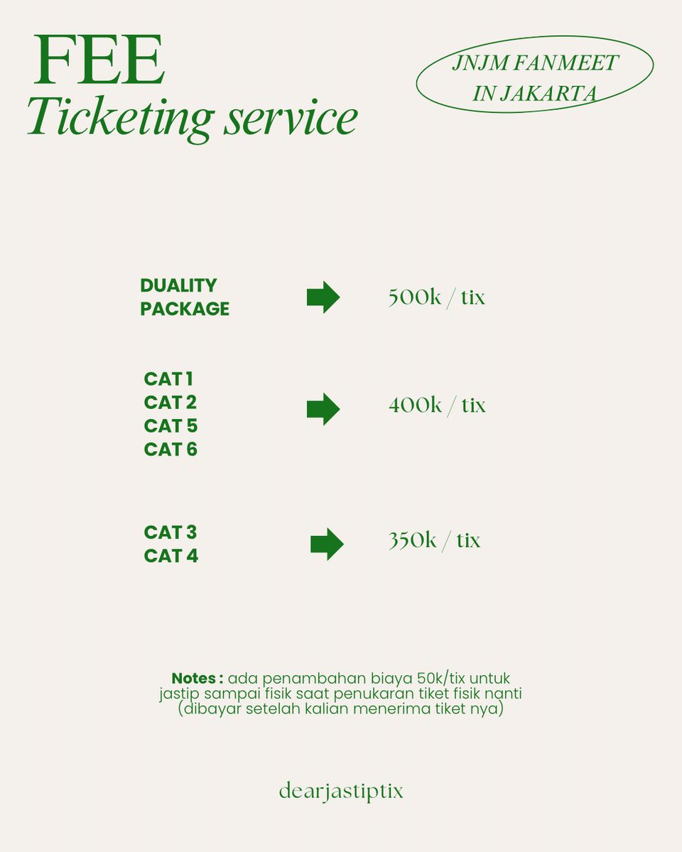 JASTIP JASWAR TICKETING SERVICE tweet media
