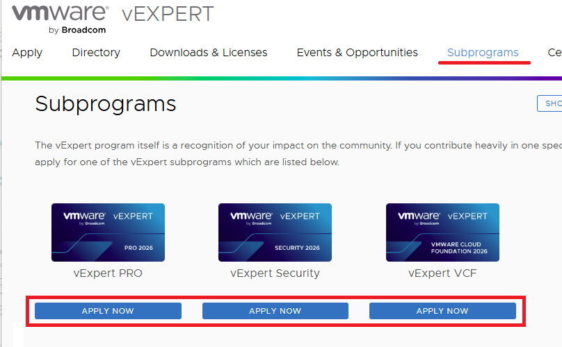 gowatana's tweet photo. VMware @vExpert 2026 Sub Program（今年は VCF, Security, PRO）の応募締め切りは、4/20（月）です。
vExpert 2026 受賞されたかたで応募予定のかたはお忘れなく・・・ https://t.co/lljl75apOI