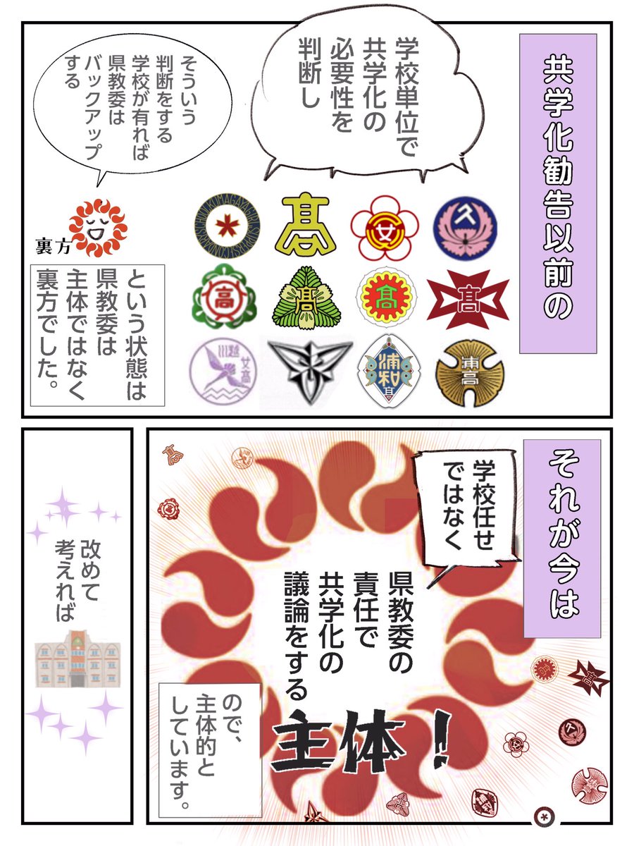 tori_haruaki's tweet photo. 県教委が繰り返し言う「主体的」…
井上航県議からいただいたリプライが神だったのでマンガにしました。
ぜひ読んでください！！
#埼玉共学化反対 https://t.co/9VlwBIp2PH