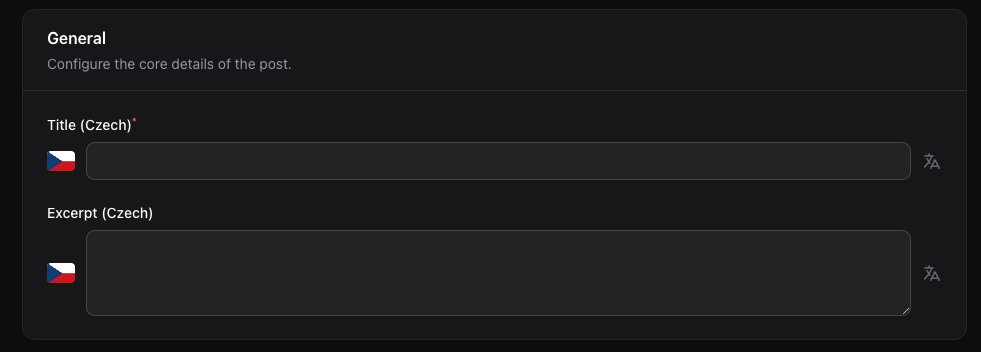 PavelZanek's tweet image. Tried multiple approaches for translatable fields in #Laravel #Filament. None felt right, so I built my own a year ago - still using it.

Clean API, full control, zero compromises, DeepL-powered translations.

I’ll show how I use it 👇(Might share component if there’s interest.)
