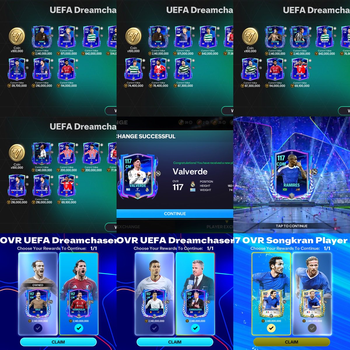 AngelDimaria_77's tweet photo. 200 Vouchers glitch! Main acc, 7-117 2-116✌️😎🔥. Second acc 9-117 1-116😎👌🔥 Plus UCL live players 5-117 for free✅ Best event ever! Thanks EA😅🤌💣🔥⁦@Enzo9CFC⁩ ⁦@Akash62455881⁩ https://t.co/Mb5dcQLP2k