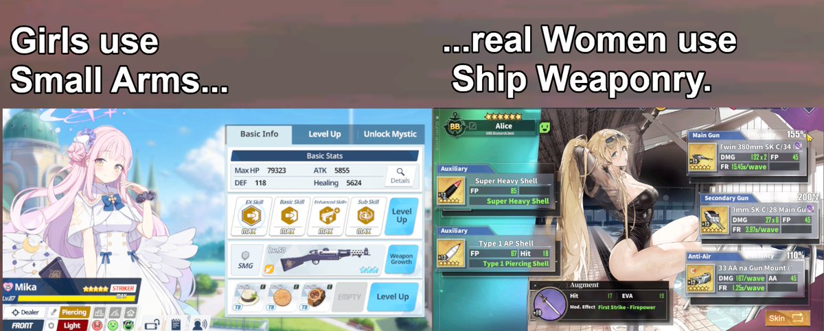 Girls use Guns
Women use Naval Armaments 

#AzurLane
#BlueArchive