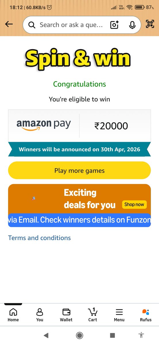 ANITHAVINO65372's tweet image. #SpinandWin #AmazonSpinandWin