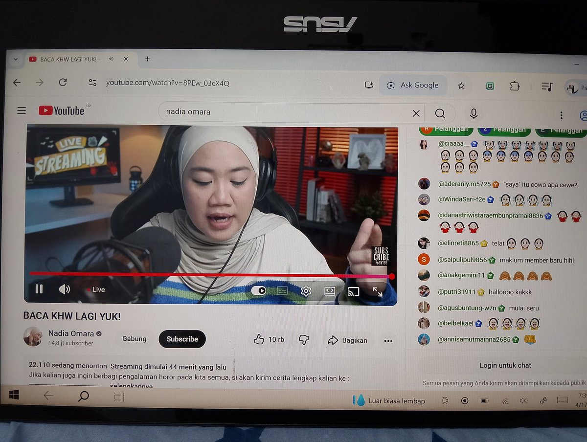 Ahh tumben sekali wawak ini live