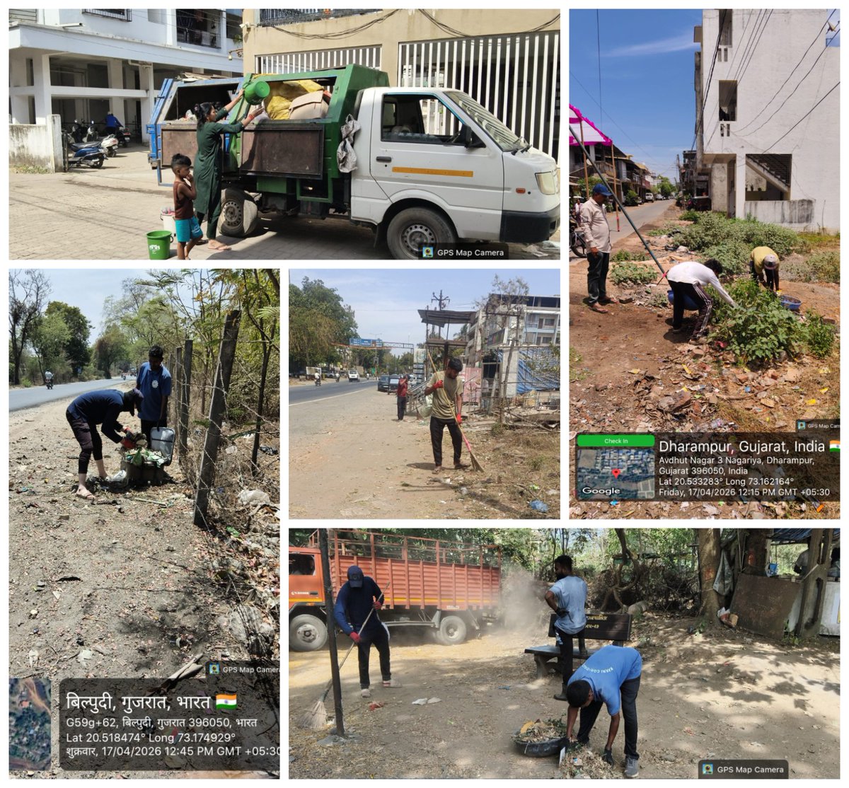 "થીમેટીક સફાઈ પ્રવૃતિ” અંતર્ગત તા.17/04/2026 ના રોજ ધરમપુર નગરપાલિકા દ્વારા  શાકભાજી માર્કેટ, રહેણાંક &amp; વાણિજ્ય વિસ્તાર,  મુખ્ય માર્ગો,જાહેર શૌચાલય,  મુખ્ય માર્ગો, GVPની સાફ-સફાઇ કરવામાં આવી.

#SwachhtaAbhiyan #SHS2025 #Swachhotsav #SwabhavSwachhata #SanskaarSwachhata