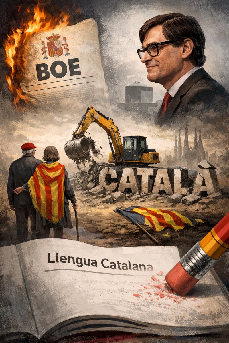 🤔 Salvador Illa va anunciar fa dos mesos que faria de la llengua un requisit per renovar la residència al cap d’un any.
Ha tornat a mentir. El BOE ho ha ignorat.
Esperem que els catalans l’ignorin també a ell i al seu partit quan hi hagi eleccions.
A poc a poc, sense que es
