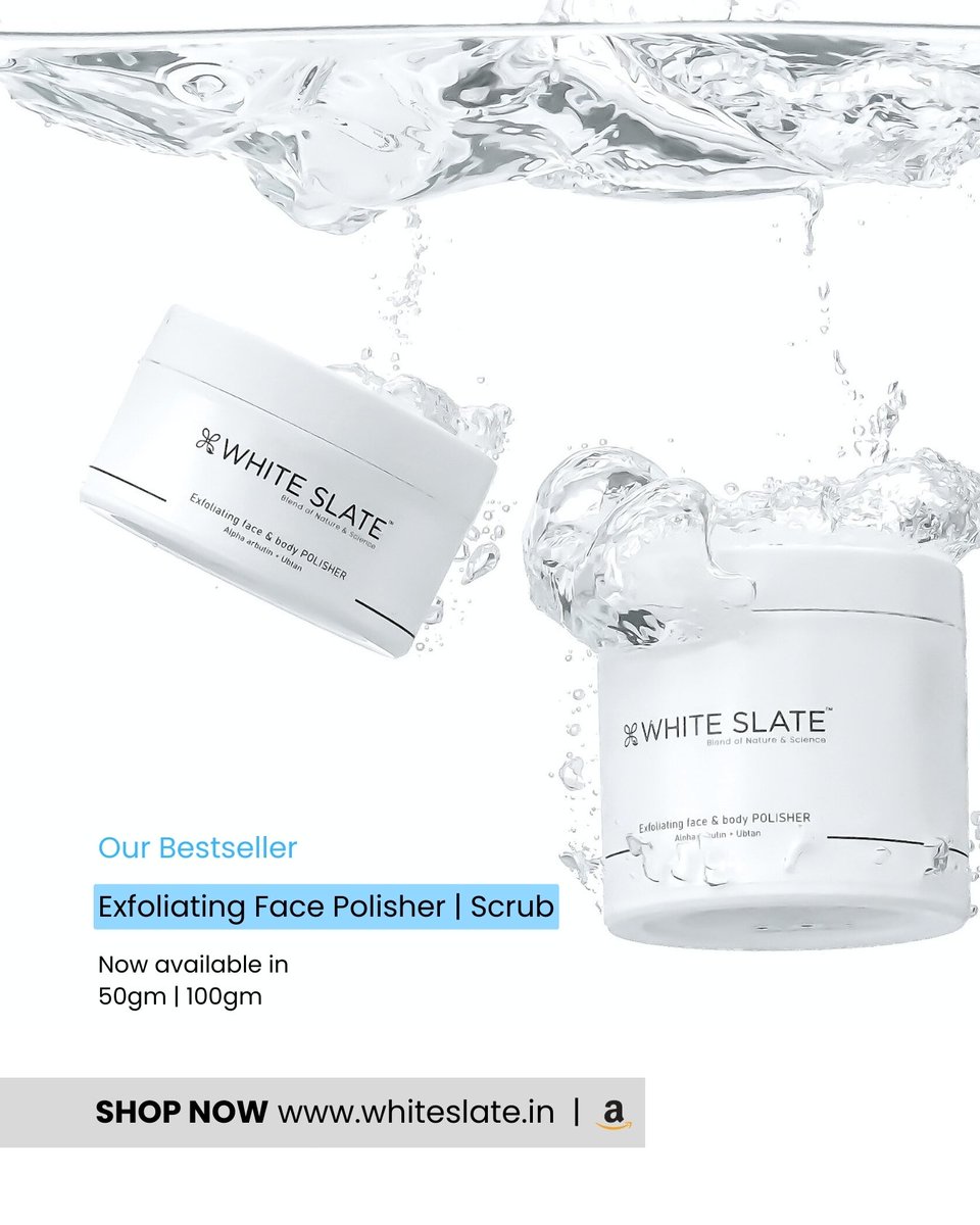 WhiteSlate44's tweet photo. ✨ Reveal smoother, brighter skin with our bestseller! ✨

Now available in 50gm &amp; 100gm.
Your skincare routine just found its new favorite. 💙

🛍️ Shop now: https://t.co/u7iBdEiv57

#whiteslate #facepolisher #exfoliatingscrub #Corrie #skincareessential #glowskin https://t.co/lfzbfHxiZn