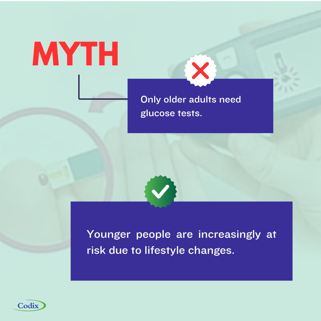 CodixHealthcare's tweet photo. Accurate glucose monitoring is essential for both preventive care and clinical decision-making.

However, misinformation continues to affect when and how people test.
Bridging this gap starts with education and access to reliable diagnostic tools. https://t.co/ia6Nc1ZsR8