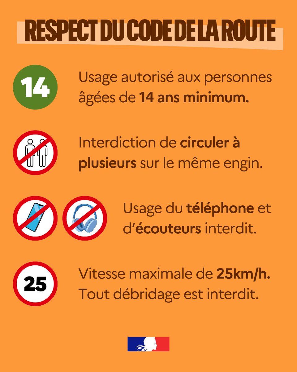 prefet06's tweet image. 🛴 Trottinettes électriques, monoroues, hoverboards... 

👉 Le port du casque et du gilet rétro réfléchissant est obligatoire dans les #AlpesMaritimes

💡 Rappel de la réglementation pour les engins de déplacement personnel motorisés